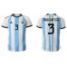Tanie Strój piłkarski Argentyna Nicolas Tagliafico #3 Koszulka Podstawowej MŚ 2022 Krótkie Rękawy